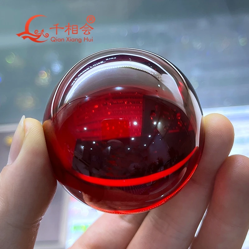 55mm colore rosso arancio forma sfera/forma palla pietra cz pietra cubica zirconia pietra preziosa senza foro