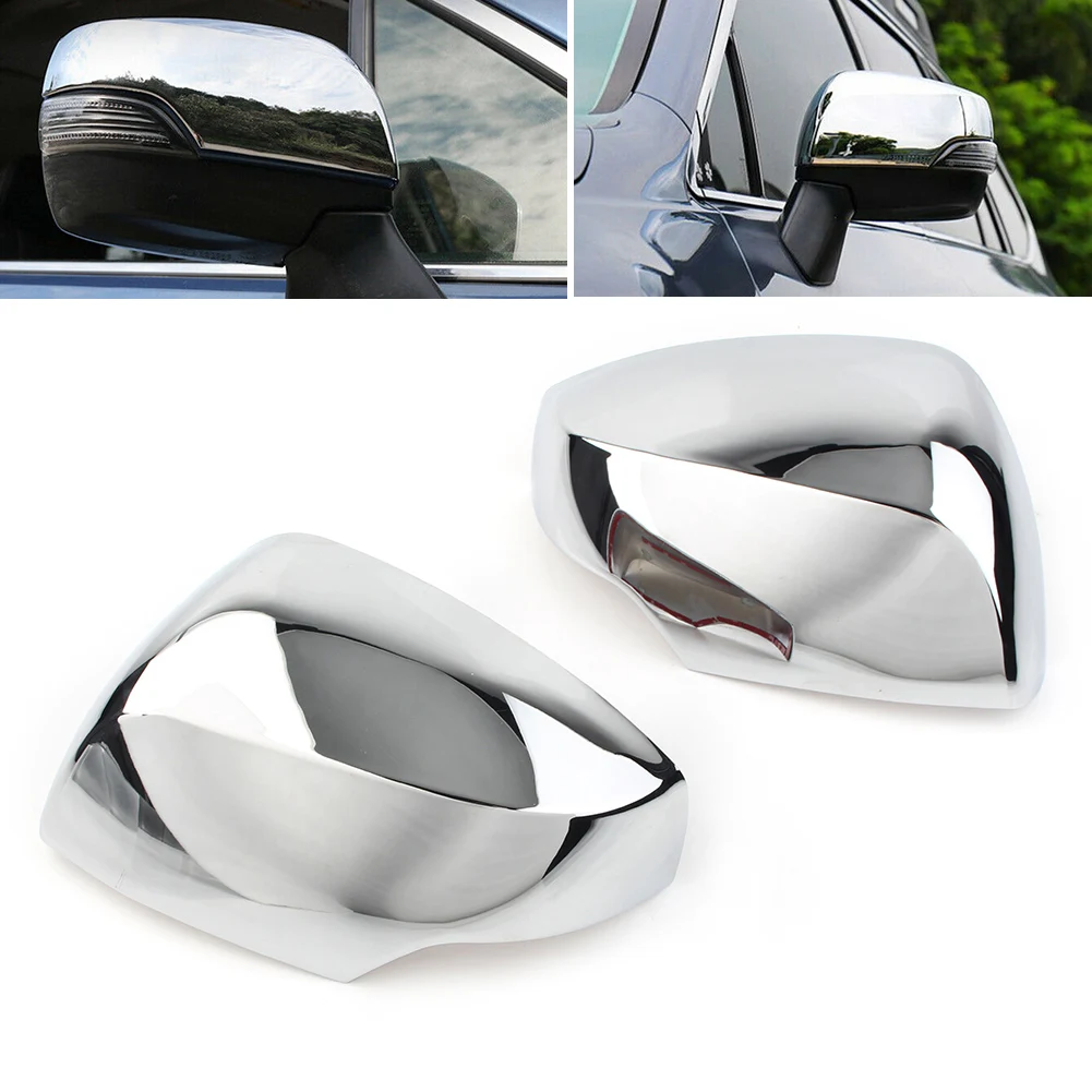 For Subaru Forester SJ Chrome ABS Rearview Mirror w/ Turn Light Side Rear View Mirrors Cover Cap 2013 2014 2015 2016 2017 2018