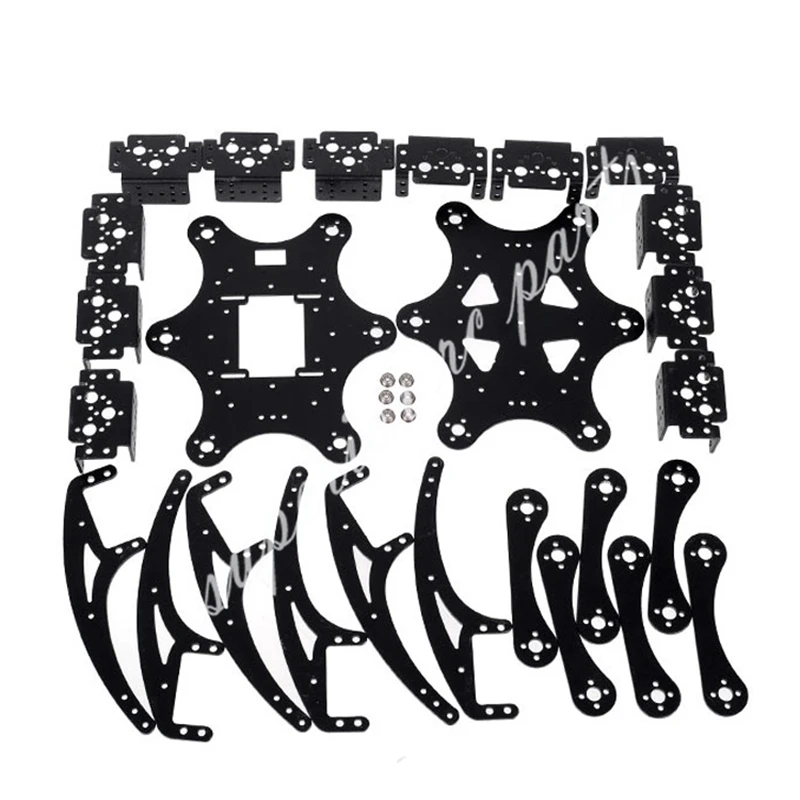 18 DOF Aluminium Hexapod Spider Six 3DOF Legs Robot Frame Kit with Ball Bearing Fully Compatible