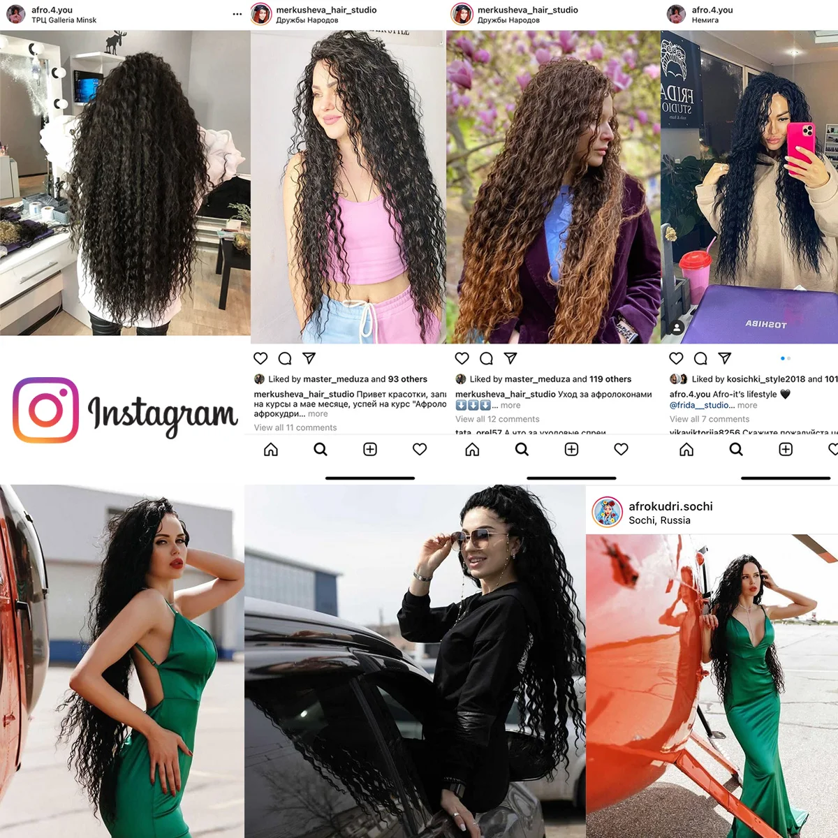 Afro loki wiązki włosów Water Wave warkocze rozszerzenie syntetyczne tkactwo 300g zrobić na całą głowę 26-30 ''Ins trendy Anjo Plus moda