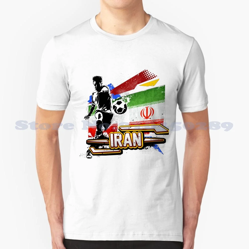 Iran Soccer Shirt Russia Football Fan National Team Gift 100% Cotton T-Shirt Iran Soccer Football Champion National Team Irani