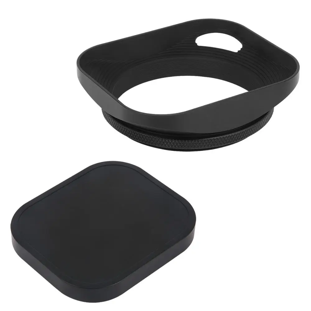 Haoge 58mm kwadratowa przykręcana osłona obiektywu do aparatu Leica dalmierz z obiektywem E58 czarny