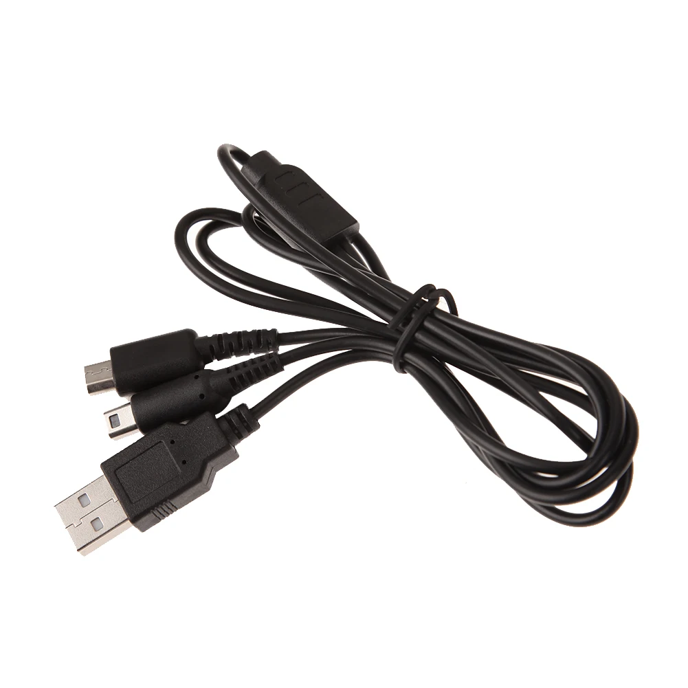 1.2m 2 in 1 USB Data Charging Cable For Nintendo NDSI 3DS NDSL Dual Connection Play and Charge Cable for Nintendo NDSI 3DS NDSL