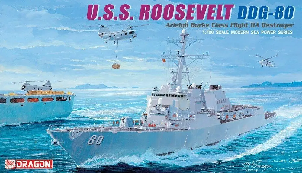 

DRAGON 7039 1/700 scale U.S.S. Roosevelt DDG-80 ship model kit 2019