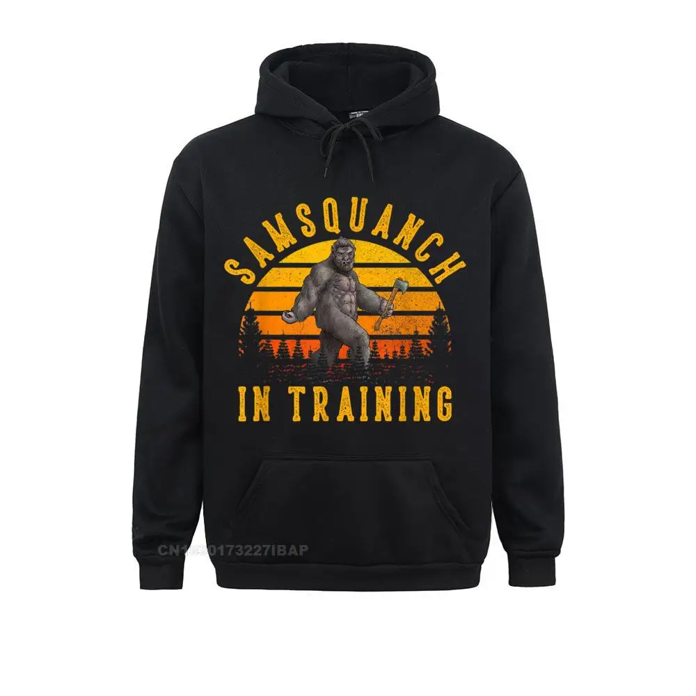 Samsquanch In Training Funny Sasquatch Axe Throwing Bigfoot Company Mens Sweatshirts Outdoor Hoodies Design Hoods Lovers Day