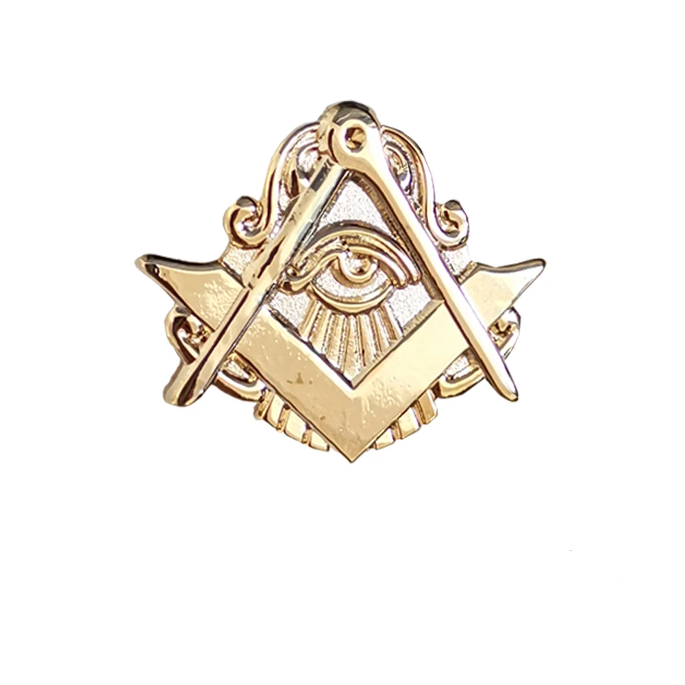 Masonic Lapel Pins Freemasonry Badge Mason Freemason BLM41 size 2.6*2.2cm 3D Eye of Horus All seeing Eye of God Gold plated