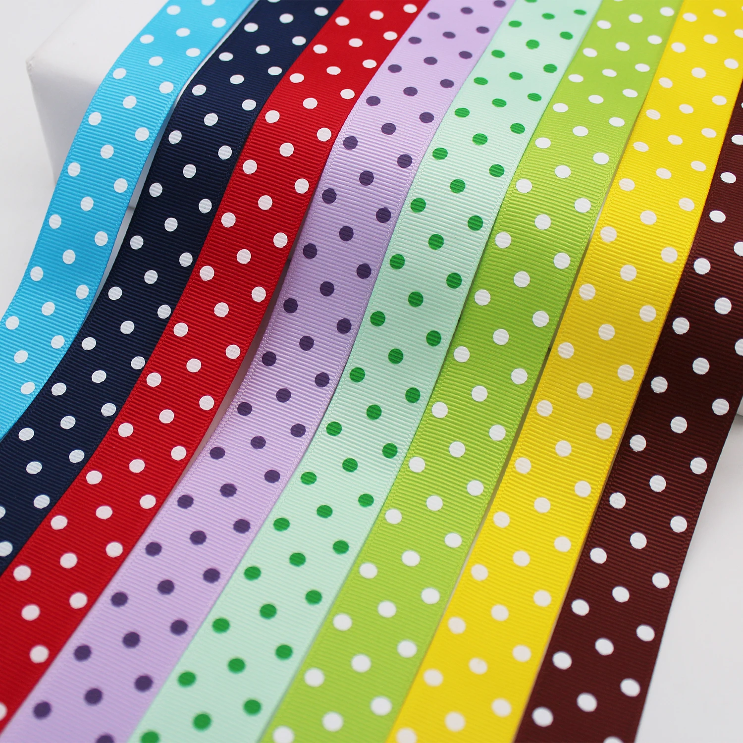 Nastro in Grosgrain da 22MM con stampa a pois imballaggio fai da te confezione regalo di nozze decorazione per feste cucito natalizio