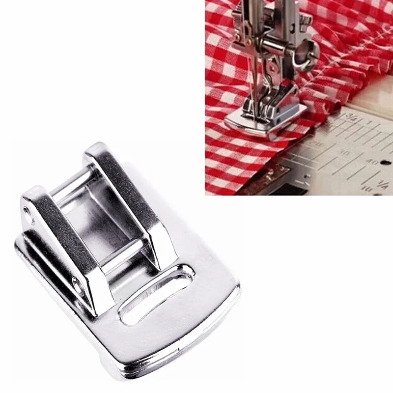 1 PCS Sewing Machine Shirring/Gathering/Welying Foot  702 Hem Presser Foot For Singer Janome Kenmore Sewing Machine Accessories