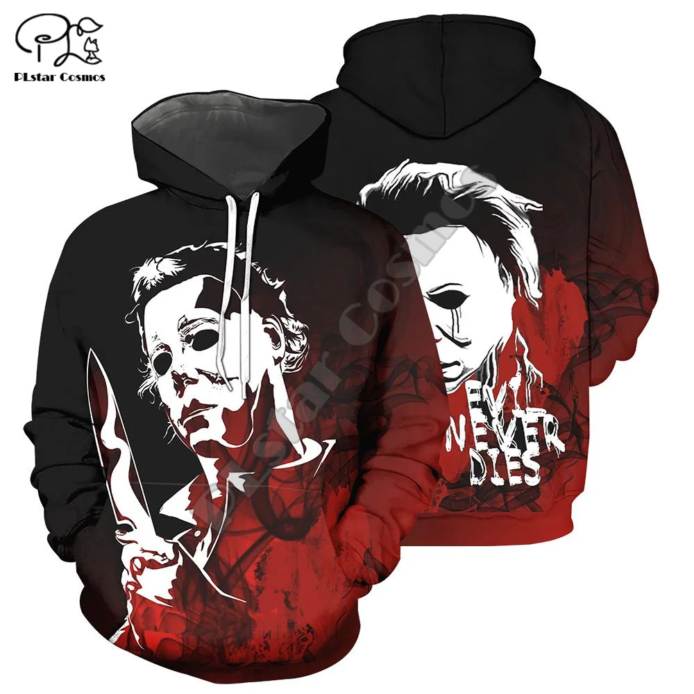 

PLstar Cosmos Newest Halloween Movie Michael Myers Horror Terror Colorful 3DPrint Men/Women Streetwear Harajuku Funny Hoodies A5