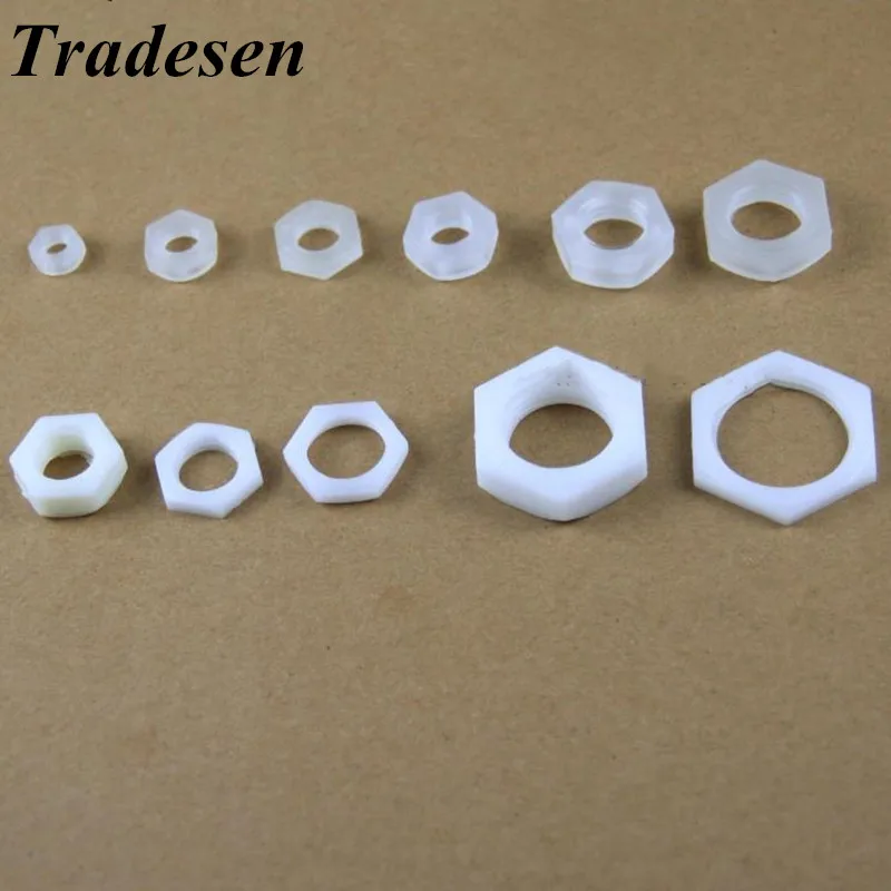 5PCS 1/8 1/4 3/8 1/2 3/4 Female thread plastic nuts Lock nut Outer hexagon fastening nut with Sealing ring