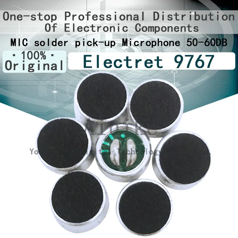 10/Pcs New Original Electret 9767 MIC solder pick-up 9mmX7mm Microphone Microphone microphone pickup 50~60DB