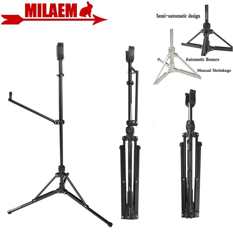 

Стойка для лука из алюминиевого сплава с автоматической усадкой, складной Рекурсивный держатель для лука, кронштейн, аксессуары для охоты и стрельбы