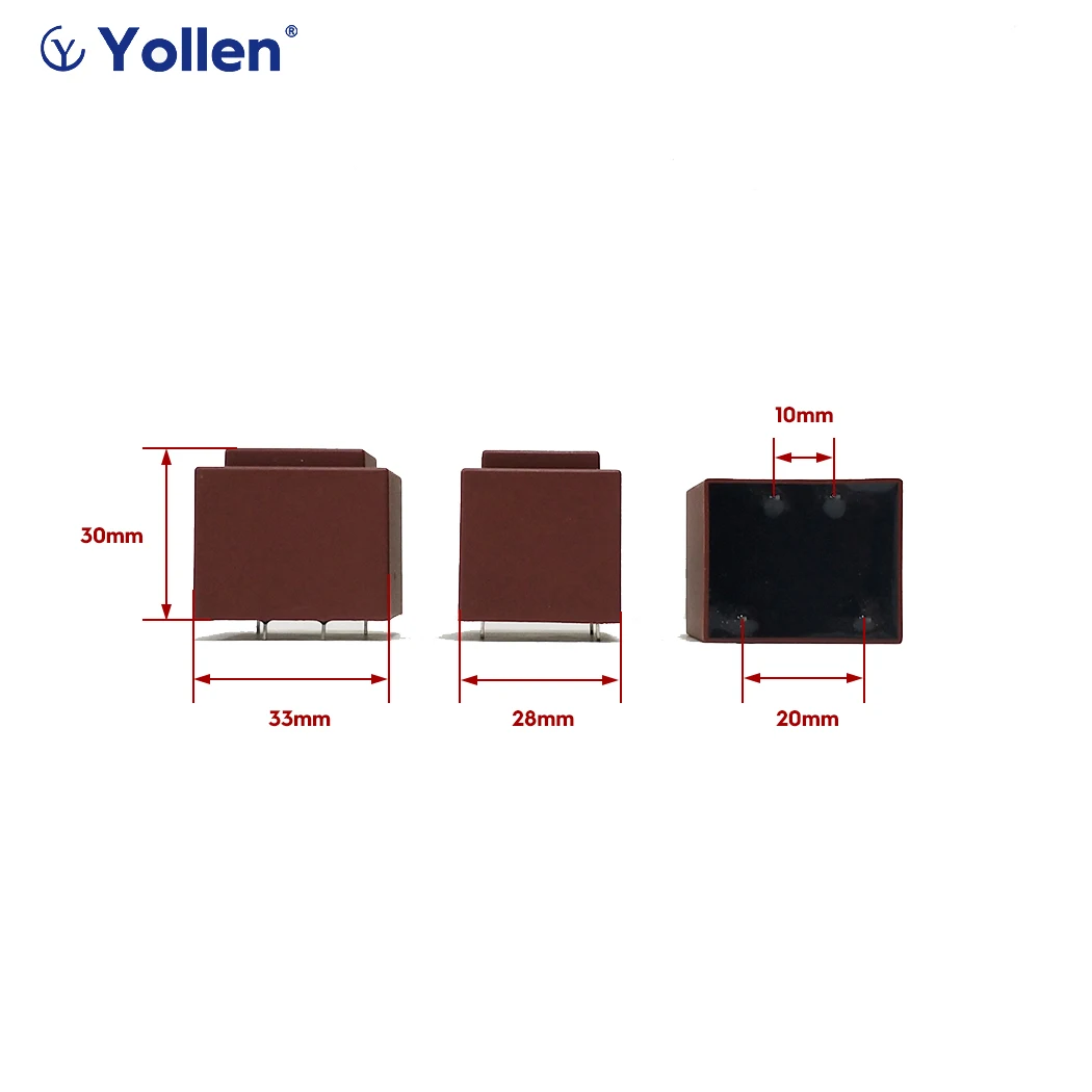 PIN Type 2W Power Transformer 2VA Voltage 110V/220V to 12V/24V for Circuit Board DIY Vertical Mounted Epoxy Resin Waterproof