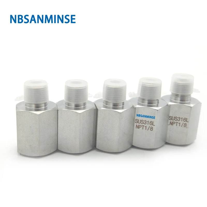 NBSANMINSE 5Pcs/Lot RA NPT 1/8 1/4 3/8 1/2 3/4 1 Reducing Adaptor Stainless Steel 316L  Plumbing Fitting High Quality 3000 Psi
