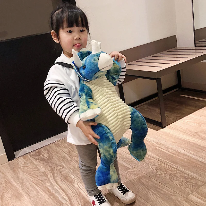 Crianças dianosaur mochilas crianças saco de escola de pelúcia 3d dinossauro sacos brinquedos presentes mochila escolar crianças sacos de escola sac