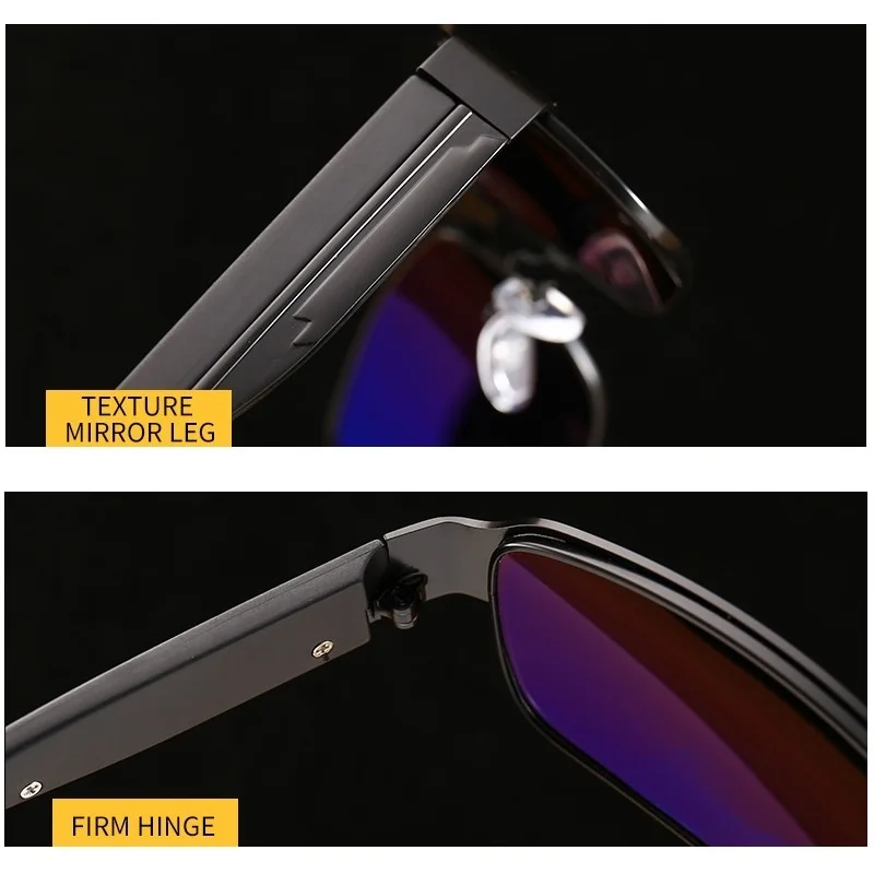 Gafas de sol polarizadas de lujo para hombre, lentes de sol de Metal Vintage, antideslumbrantes, UV400, para conducir y pescar