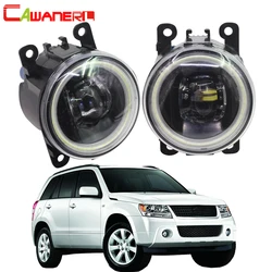 Cawaner For Suzuki Grand Vitara 2 / II Closed Off-Road Vehicle JT 2005-2015 Car 4000LM LED Fog Light Assembly Angel Eye DRL 12V