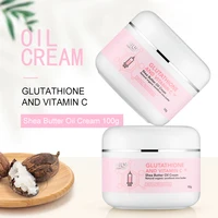 AILKE Crème au beurre de karité au glutathion et à la vitamine C, éclaircissante, hydratante en profondeur, peau lisse, crème au beurre pour le visage et le corps, 100 ml 5