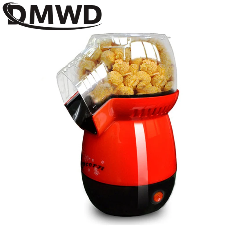 DMWD Elektrische Mais Popcorn Maker Haushalt DIY Automatische Mini Hot Air Popcorn, Der Maschine DIY Gesunde Öl-Freies Mais popper EU