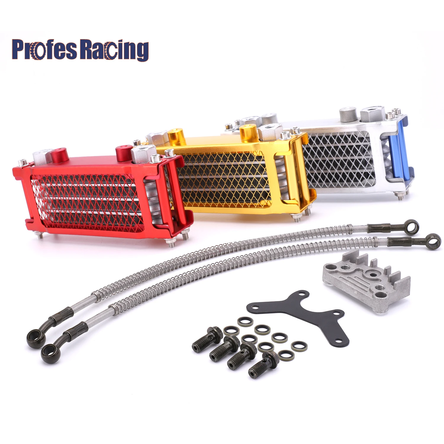 Motorcycle Oil Cooling Cooler Radiator Oil Cooler Set For 50cc 70cc 90cc 110cc 125cc 140cc Horizontal Engine Chinese Made