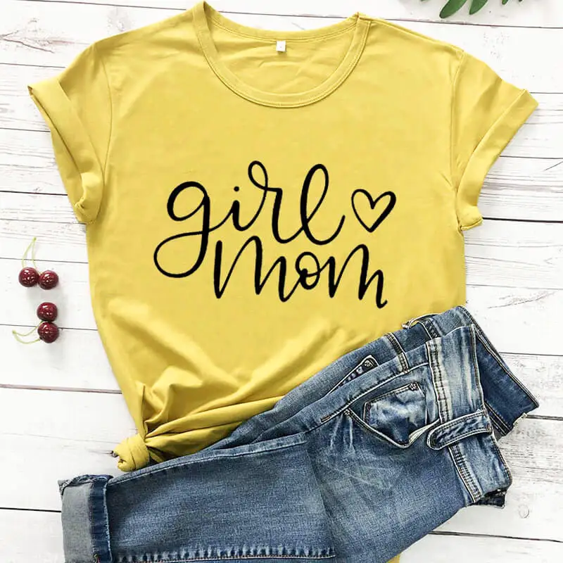 

Girl Mom New Arrival t shirt 100%Cotton Mom Life T-Shirt Mother's day shirts Mother's day gift mom t shirt