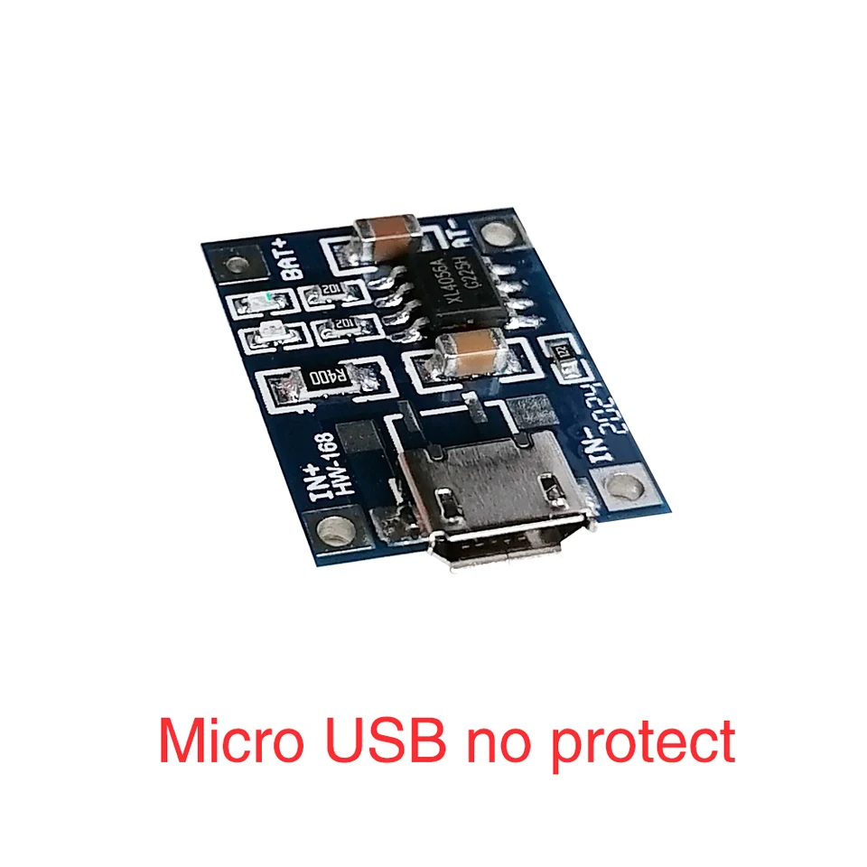 5 piezas de módulo cargador de batería de litio TP4056 para 18650, USB tipo C/Micro/Mini, 5V 1A, con protección dual de 1A para Li-ion 3