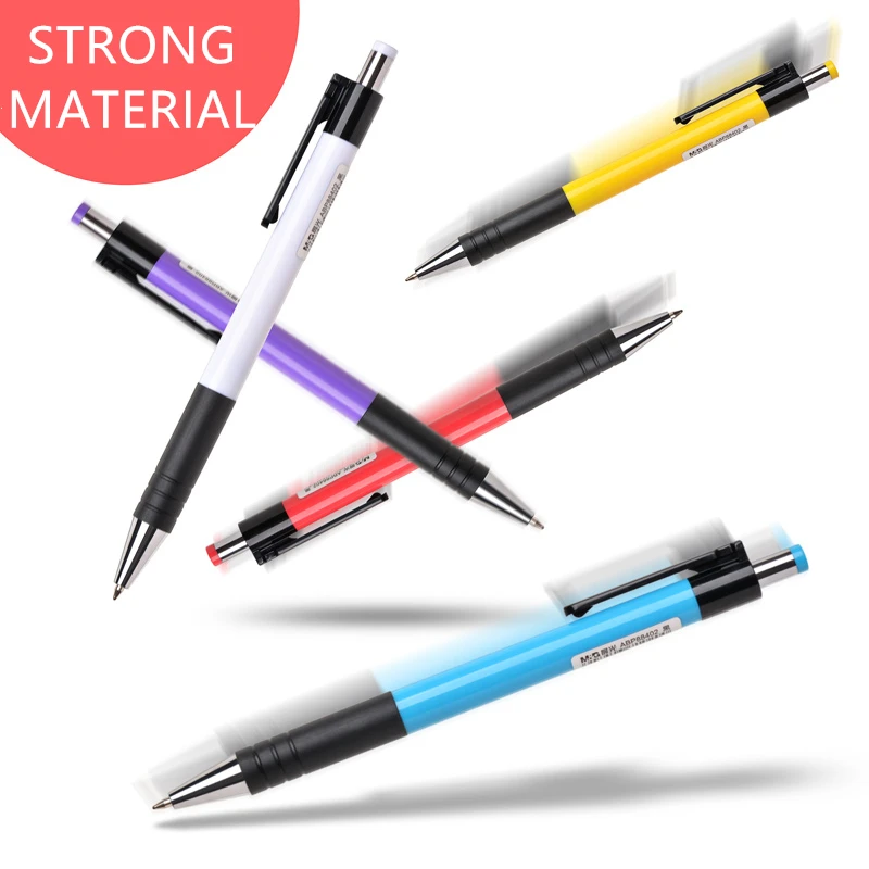 10/20/30/40pcs M&G Colorful Retractable Ballpoint Pen 0.7mm blue black red Ball Point Pen Pens for school office supplies