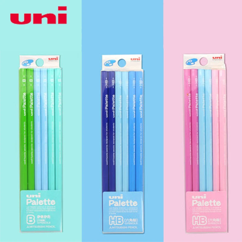 

Japan Uni Pencil HB/2B 5050/5051 12pcs/box Painting Sketch pupils with hexagonal wood pencils Palette series