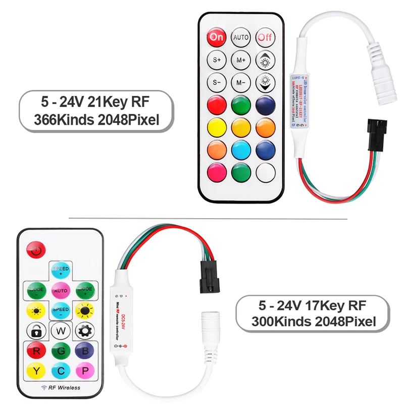 SP002 SP110 SP105E SP107E BT smart Music controller  SP108E WiFi wireless Controller 5V-24V For WS2812B 2811 RGB LED Strip