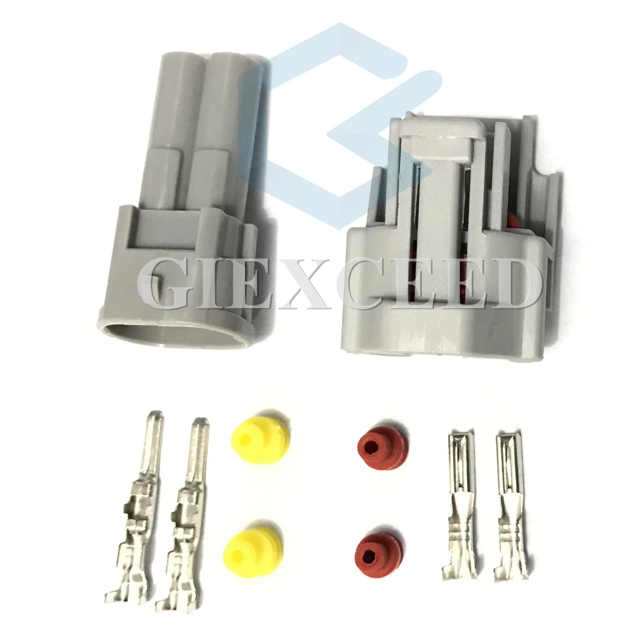 2 Sets AC Assembly 6189-0060 Nippon Denso 2 Pin Waterproof Male And Female Plug Top Slot Fuel Injector Automotive Connector
