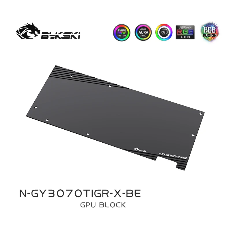 Bykski N-GY3070TIGR-X GPU enfriador de agua para GALAXY RTX 3070TI GAMER OC/3070 TI Starshine OC, bloque VGA con placa trasera, 5V/12V