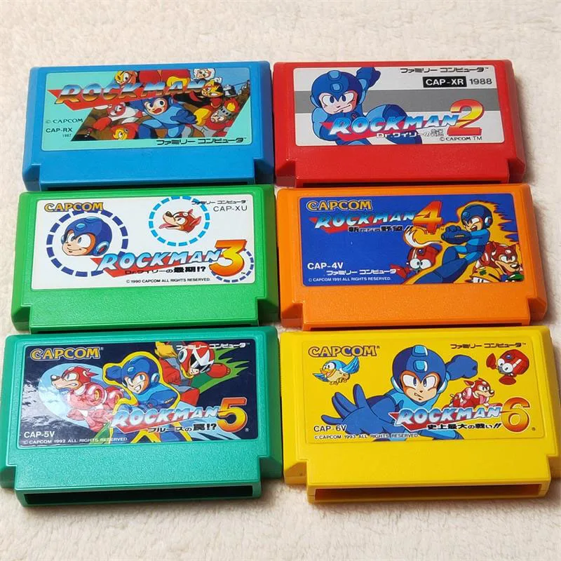 8bit game card : Rockman 1+2+3+4+5+6 ( Japan Version!! cartridge ONLY!! )