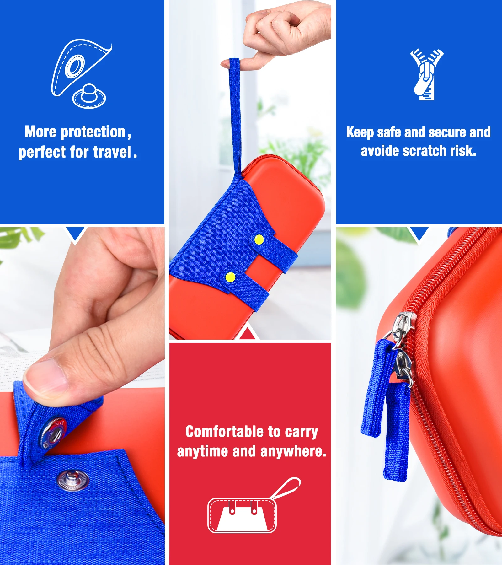 For Nintendo Switch Storage Bag Portable Waterproof Protective Case For Nintendo Switch Console Joypad For N-Switch Accessories