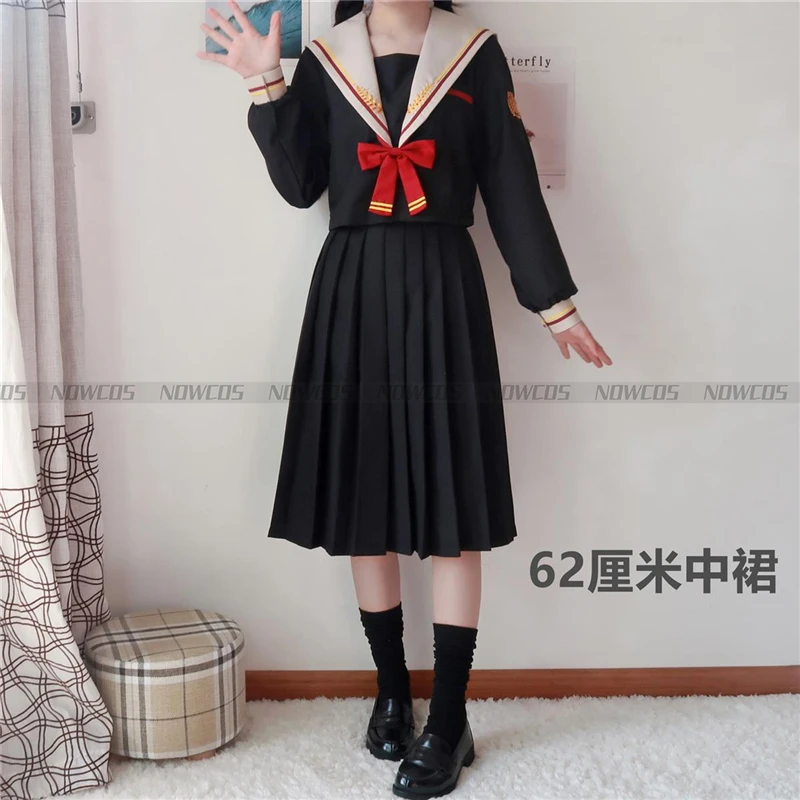 [Lily Spike] Uniforme scolaire japonais original, collège orthodoxe, manches courtes, véritable uniforme JK, jupe plissée d'été trempée