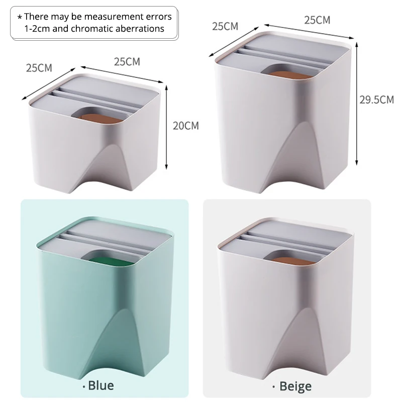 Home Refuse classification Trash Can Stacked Sorting Trash Bin Recycling Bin Household Separation Waste Bin Rubbish Bin