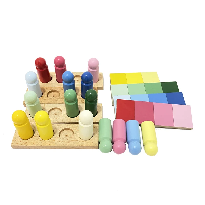 Treekear-Montessori cor sensorial brinquedo para crianças, madeira classificação Task, versão pequena, brinquedos do bebê