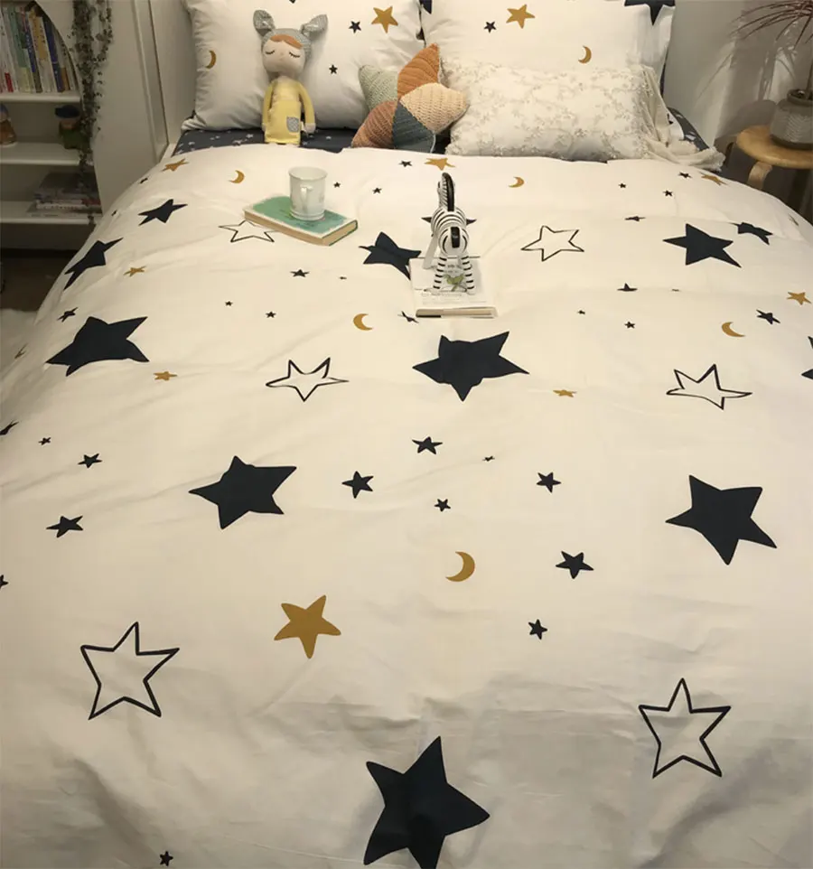 

Cool star bedding set teen child kid boy man,fashion cotton twin full queen king home textile flat sheet pillow case duvet cover