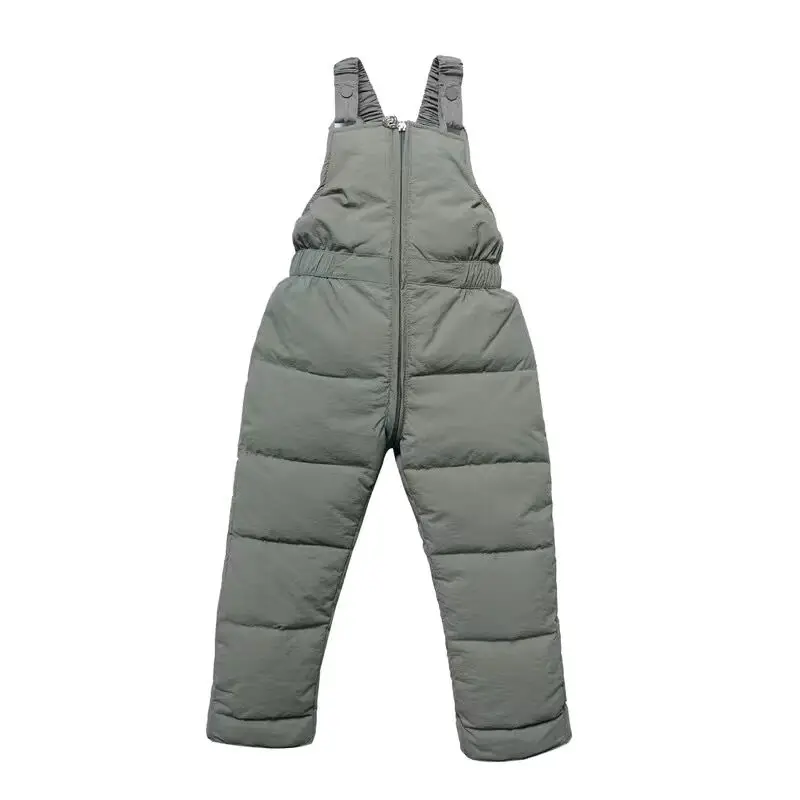 Winter Children Warm Overalls Autumn Girls Boys Plus Thick Pants Baby Girl Jumpsuit For 1-5 Years Kids Ski Down Overalls