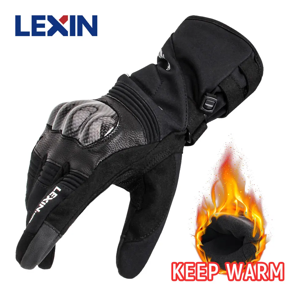 

Lexin Winter Motorcycle Gloves Waterproof Thermal Riding Glove Touch Screen Motorbike Racing Leather Guantes Moto Men Women W1