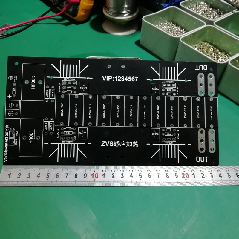 New product induction heating kit ZVS tapless Jacobs high pressure package Tesla drive 4 tube PCB