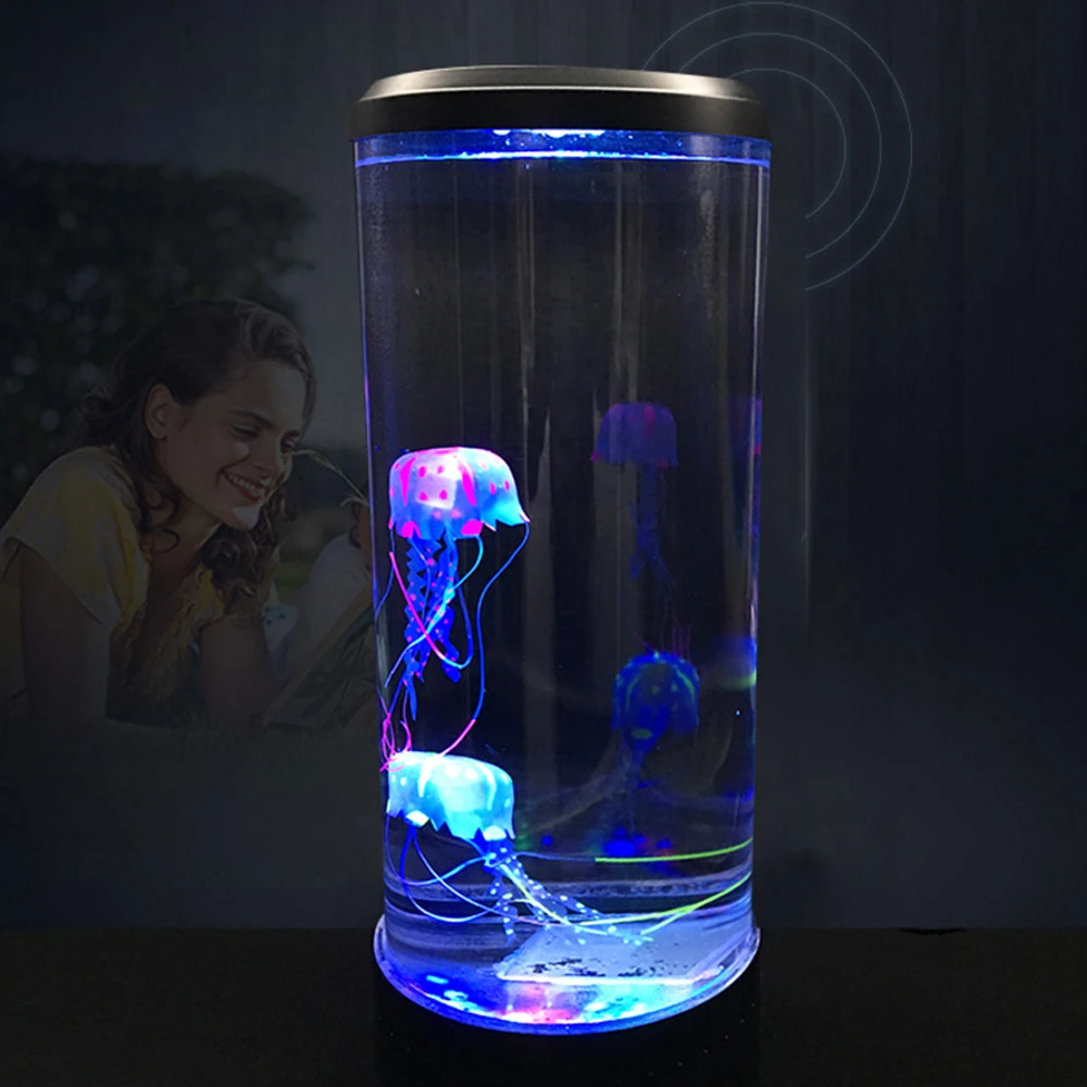 Fantasy Jellyfish Lamp 5V USB Power Color Changing Jellyfish Tank Aquarium Led Lamp Relaxing Mood Night Light Bedside Lantern