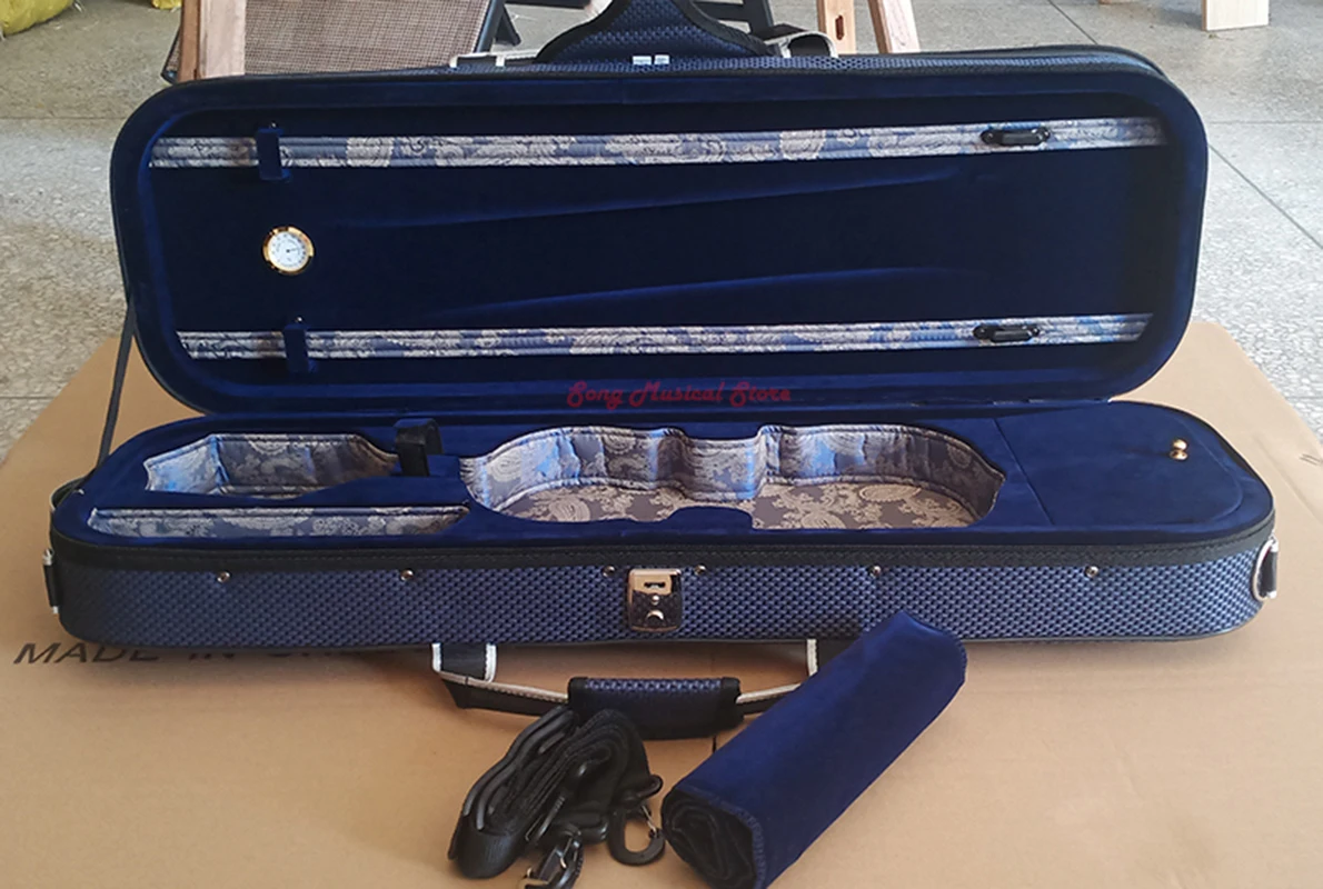 4/4 3/4 Violin Case Super Soft Velvet Inside Square Box Violin Square Case Violin Accessory