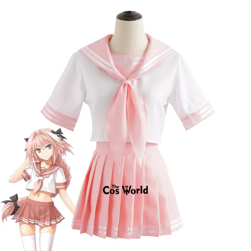 FGO Fate Grand Order Astolfo Agartha Sailor Suit School Uniform Students Cloth Tops Skirts Anime Games Cosplay Costumes