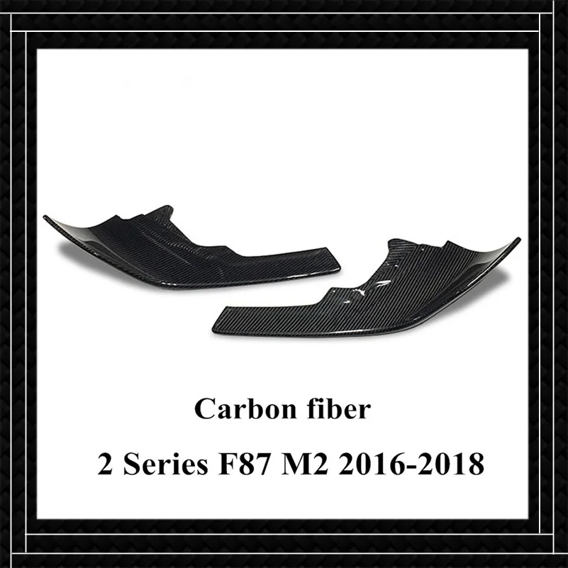 One Pair Body Kit Real Carbon Fiber Car Bumper For B-M-W 2 Series F87 M2 2016-2018 Car Parts Front Wrap Angle