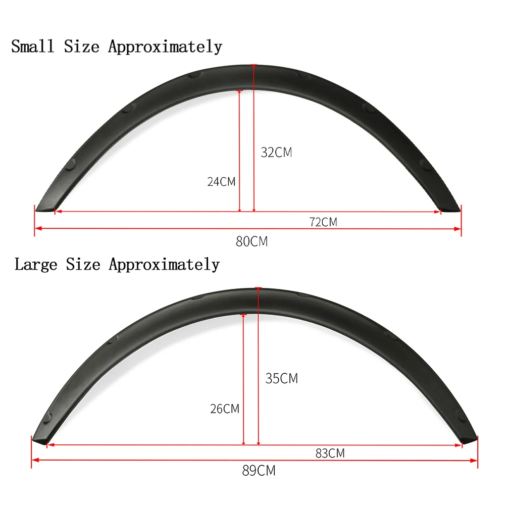 Wheel Arch Eyebrow Fender Protector Extenders 1997-2022 for Jeep Wrangler TJ JK JL TJ Compass Renegade Car Accessories Black