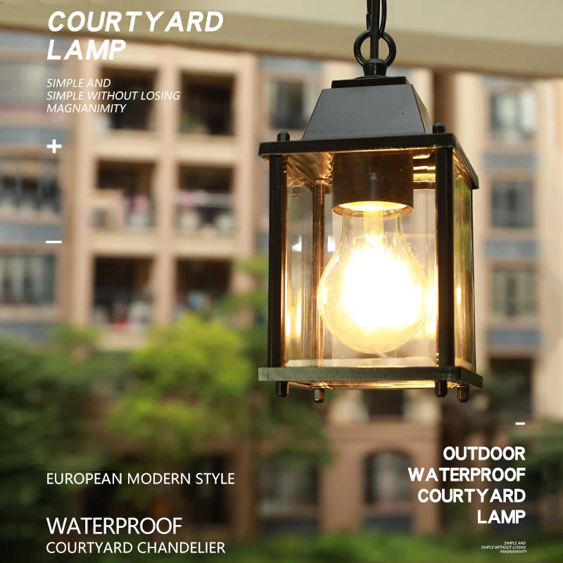 Outdoor Lamp Garden Pendant Lamp Gate Hallway Balcony Hanging Lamp Lantern Waterproof Corridor Aisle Courtyard Ceiling Lamps