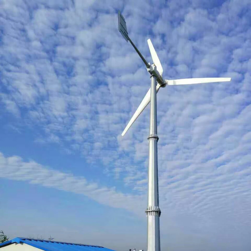 20KW 220V/380V Horizontal Wind Turbine Power Generator Wind Mill Yawing For Home Use, For Grid Tie / Off-Grid Use