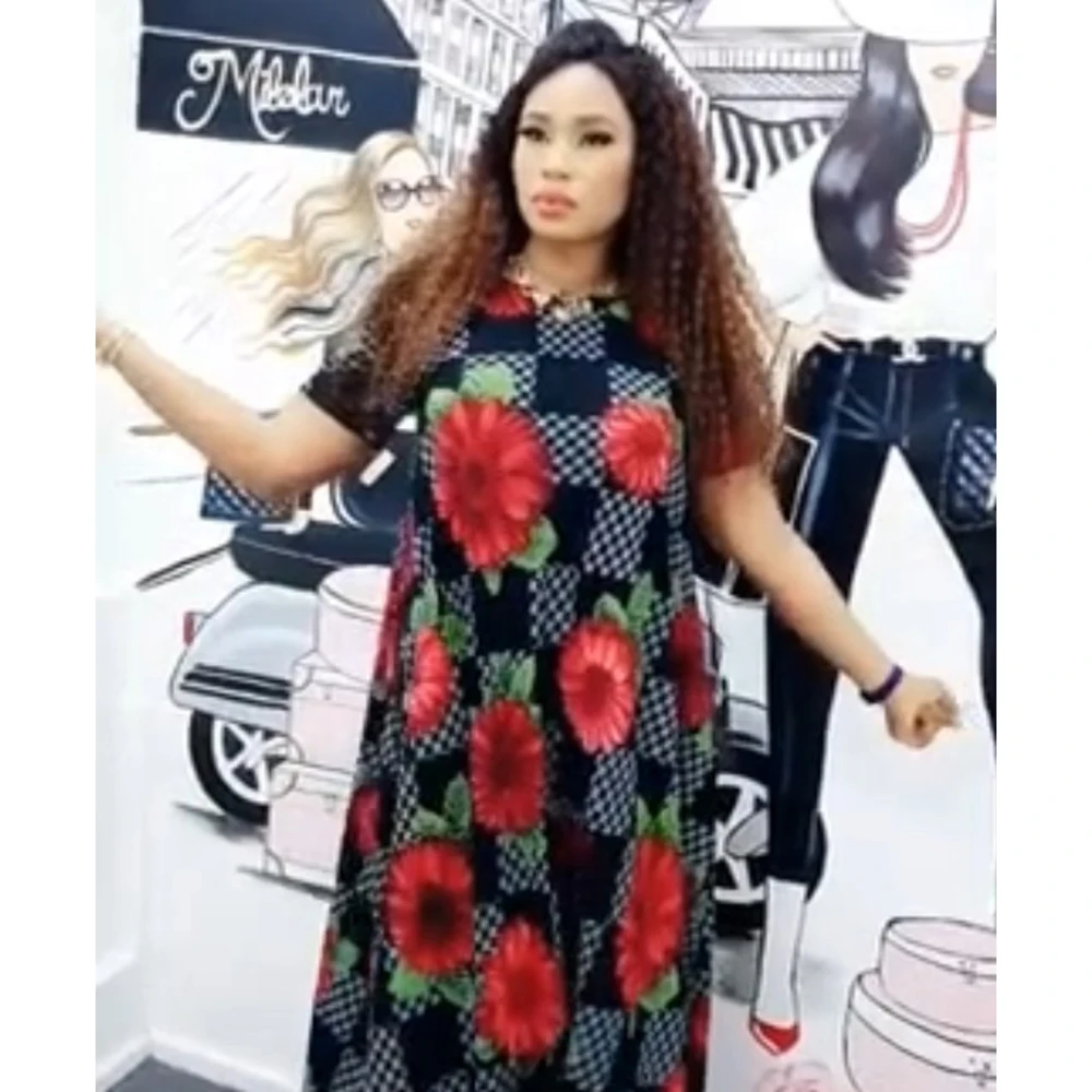 

Платья с цветочным принтом для женщин 2021 новейший дизайн с коротким рукавом с открытой спиной сексуальное Макси платье Женская свободная африканская одежда NO.018