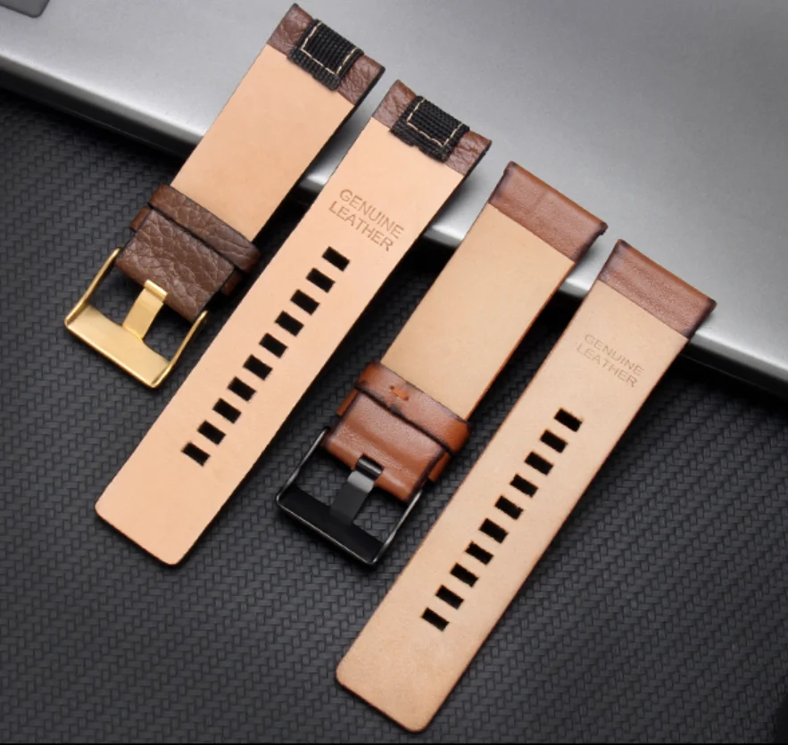 BRETA  watch strap leather for Diese-l for DZ4318 DZ4283 DZ4281 DZ4323 DZ7343 26mm watch band  bracelet Retro