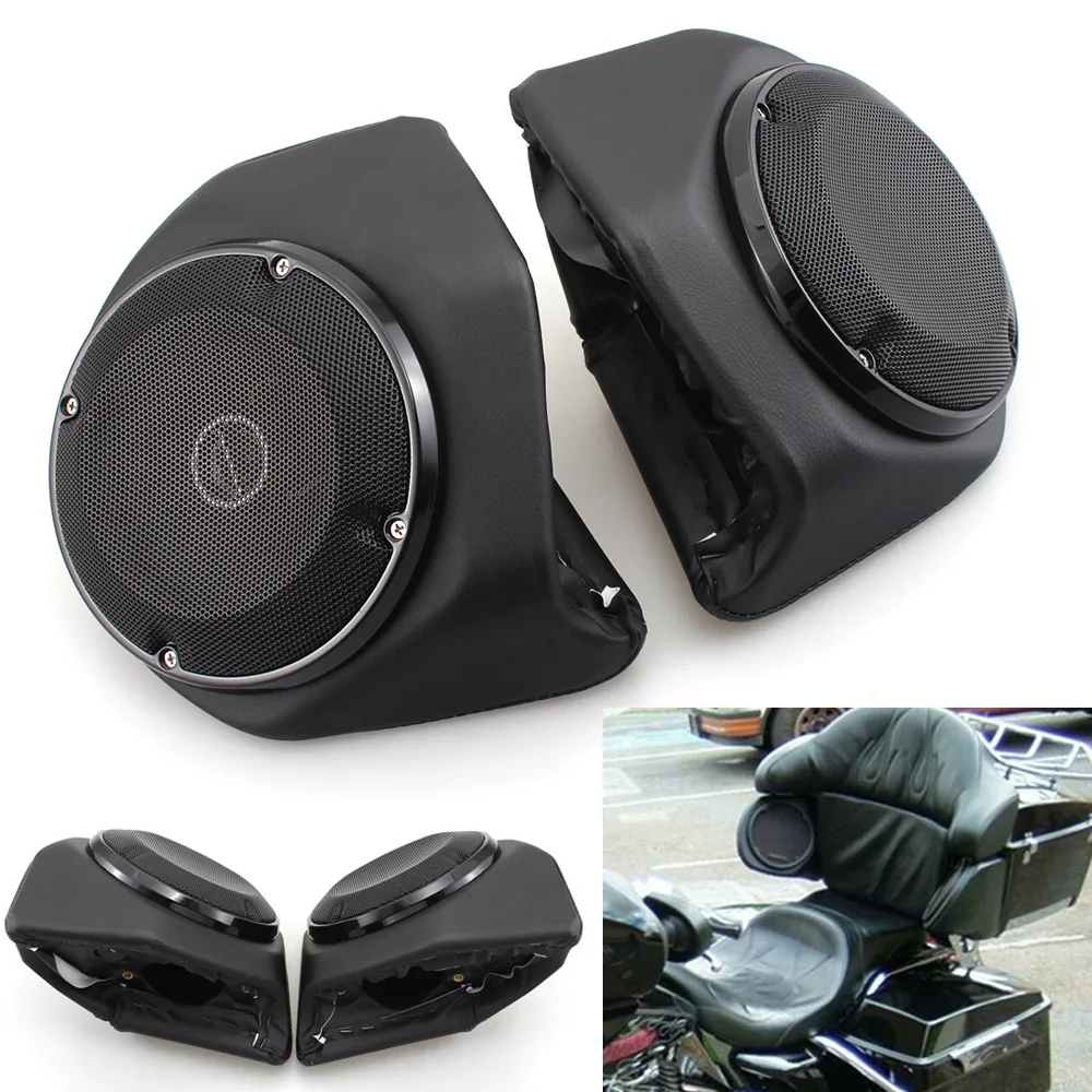 

Black Motorcycle Audio Amplifier Stereo Tour Pack Rear Speaker For Harley Touring Road King Street Electra Glide 2014-UP Models